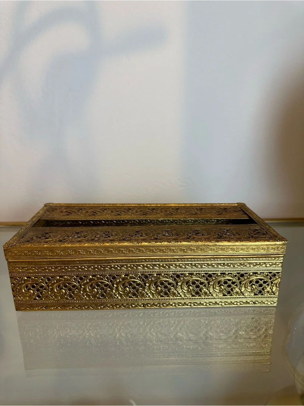 Vintage matson style Gold Decorative Vanity Set -